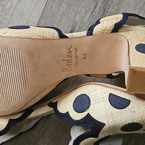 Boden Tan and Black Scalloped Sandals - Picture 4 of 9